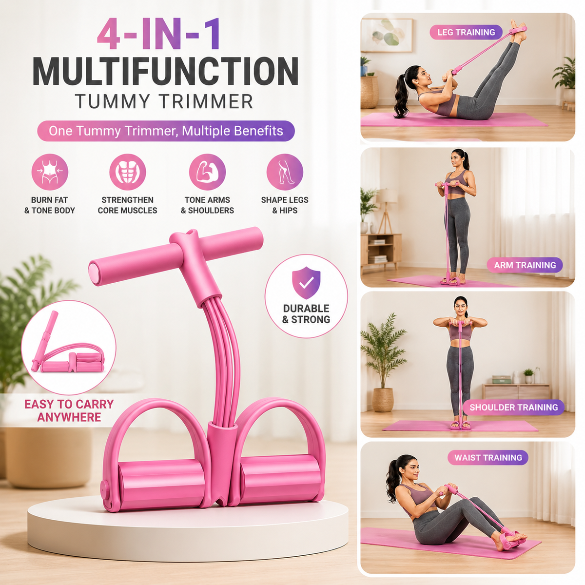 ✨HOT SELL 50% Off TODAY✨LIMITED OFFER 🔥Pull Reducer Yoga Pedal Puller Resistance Bands (4-Tube)