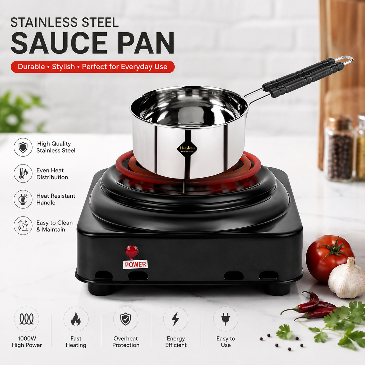 ✨HOT SELL 50% Off TODAY✨LIMITED OFFER 🔥HeatPro Portable Electric Hot Plate | Fast Heating Single Burner Electric Stove