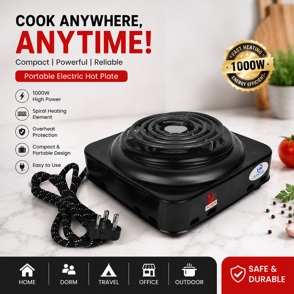 ✨HOT SELL 50% Off TODAY✨LIMITED OFFER 🔥HeatPro Portable Electric Hot Plate | Fast Heating Single Burner Electric Stove