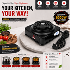 ✨HOT SELL 50% Off TODAY✨LIMITED OFFER 🔥HeatPro Portable Electric Hot Plate | Fast Heating Single Burner Electric Stove