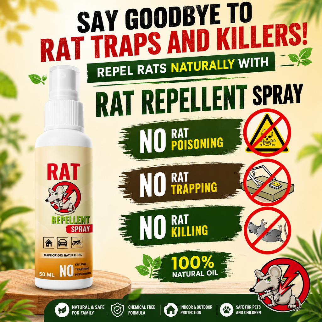 ✨HOT SELL 60% Off TODAY✨LIMITED OFFER 🔥Rat Repellent Spray – Safe, Effective, and Eco-friendly
