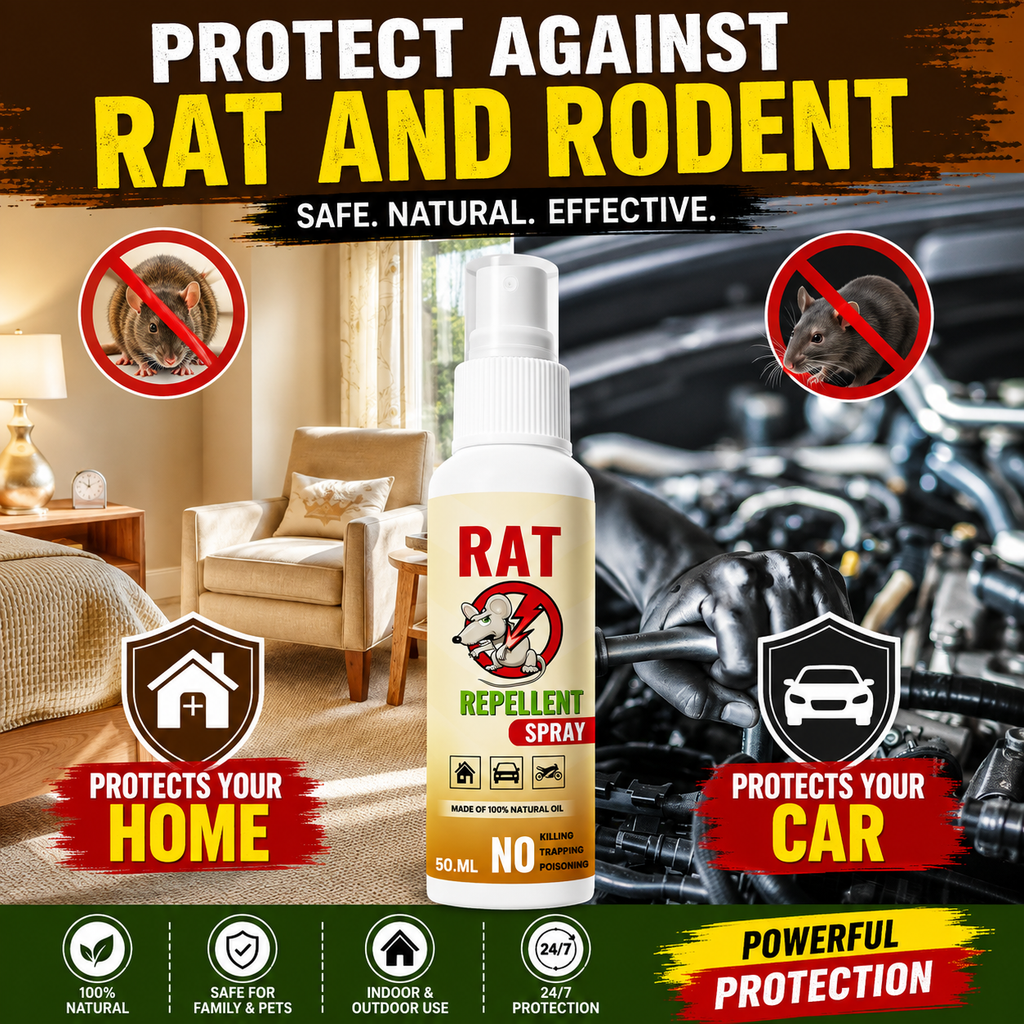 ✨HOT SELL 60% Off TODAY✨LIMITED OFFER 🔥Rat Repellent Spray – Safe, Effective, and Eco-friendly